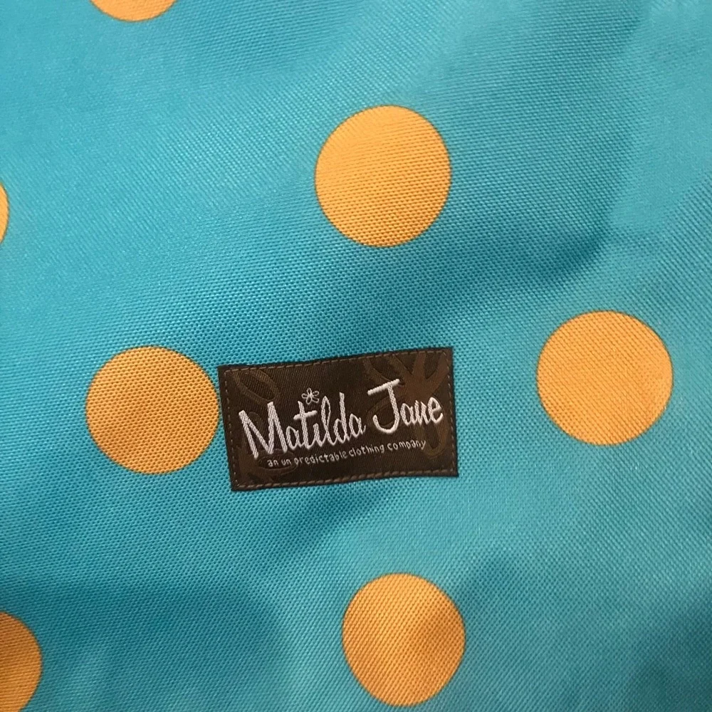 Matilda Jane Beach Bum Foldable Picnic Blanket Tote Bag Yellow Turquoise Travel